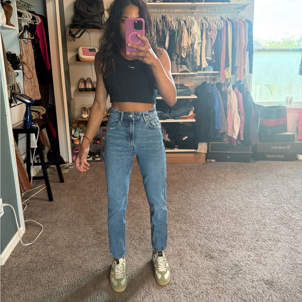 Zara Blue High Rise Jeans